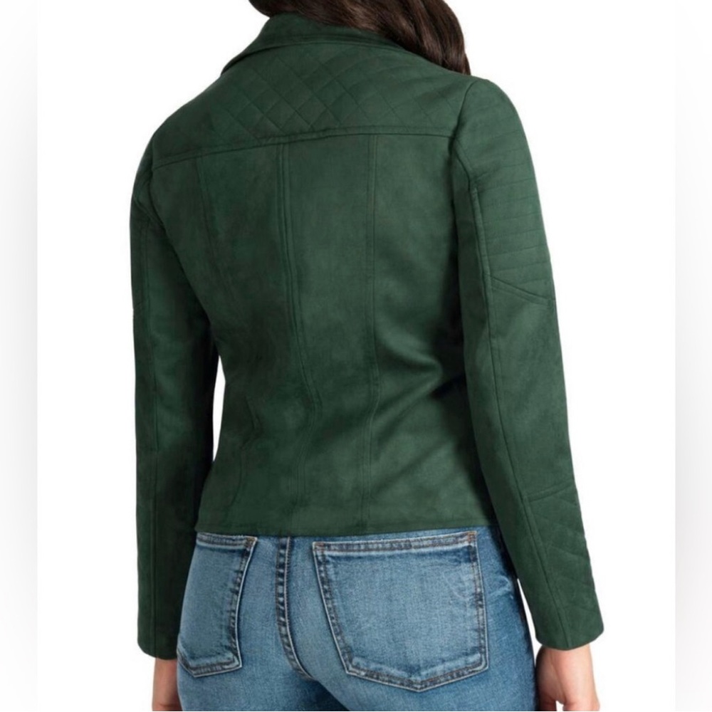 KUT from the KLOTH Jeans Women Quinn Vegan Suede Moto Jacket Top Size XS NWT - Picture 9 of 9